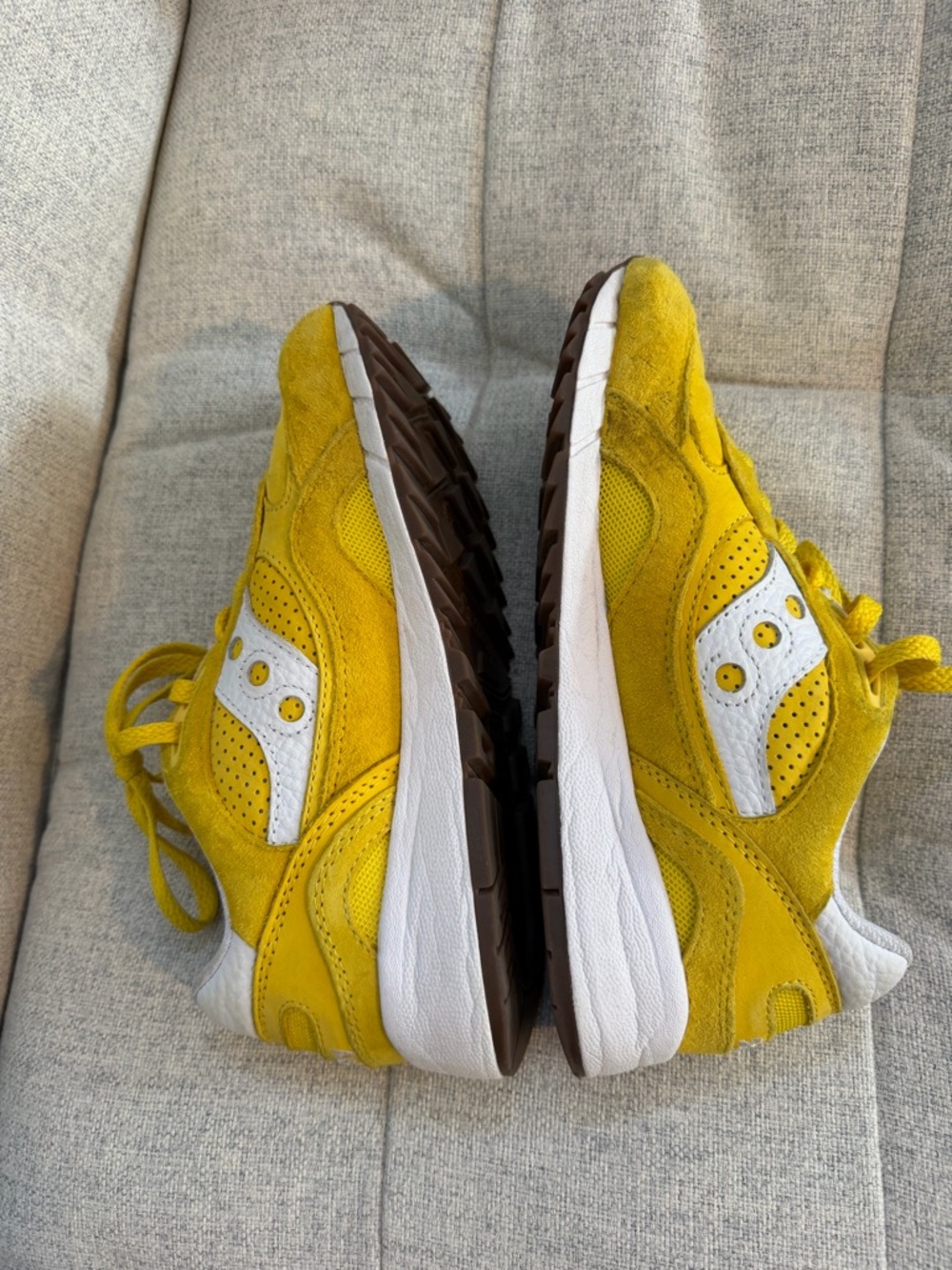 Saucony Shadow 5000 Yellow Suede Sneakers